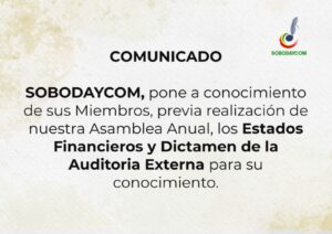 Comunicado: Estados financieros